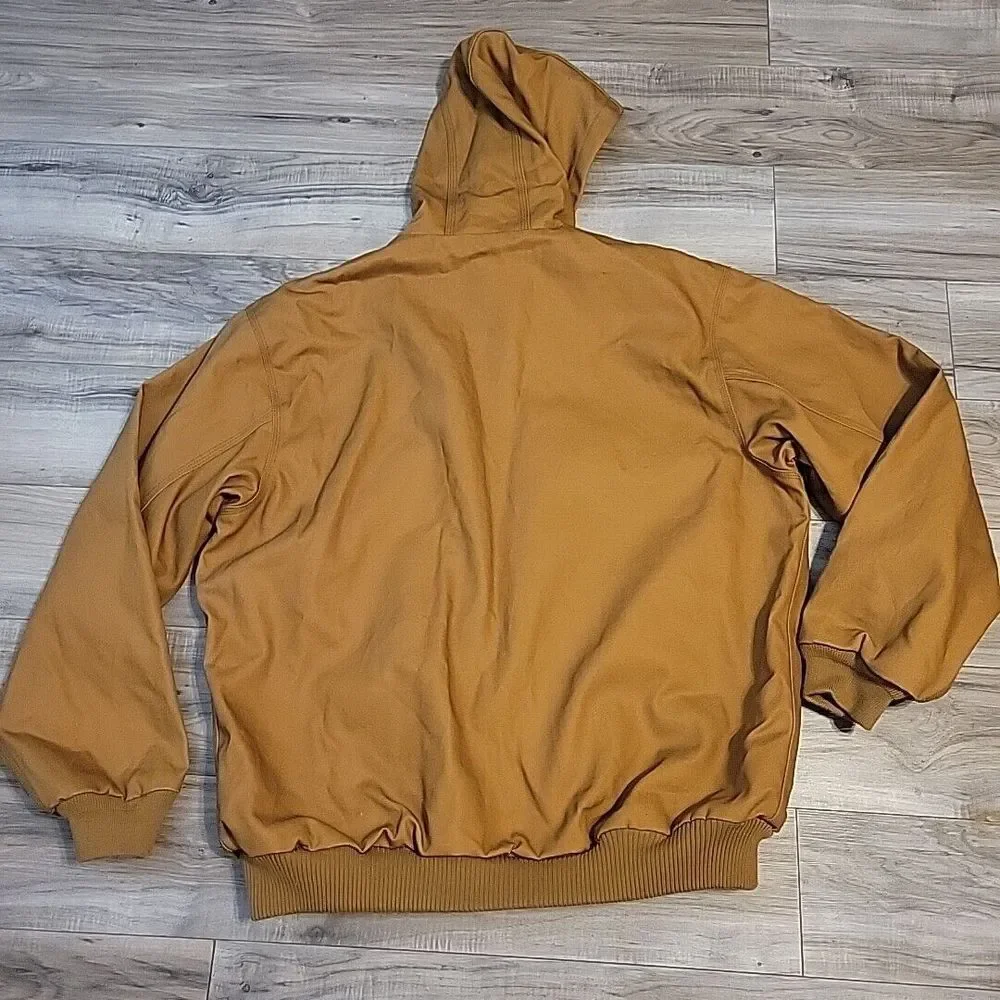 Craftsman Duck‎ Hunt Coat Jacket Mens XL Brown Canvas Insulated Lined Hoodie